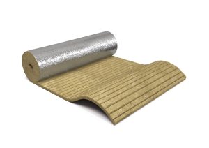 Feltro lamellare+ALU in lana di roccia