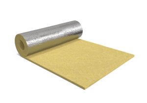 Feltro liscio+ALU in lana di vetro